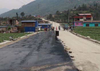 दरवाङ–मुना–ढोरपाटन सडक : १४ महिनामा २५ प्रतिशत प्रगति