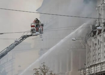 युक्रेनी सुरक्षा सेवाको मुख्यालयमा पहिलो पटक दिउँसै रुसी ड्रोन आक्रमण