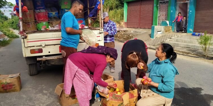 जुम्लाको स्याउ स्याङ्जाका उपभोक्ताको घरदैलोमा