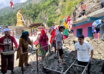 विपद्पछिको पुनर्निर्माणमा जुटेको म्याग्दी