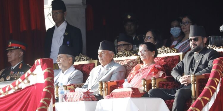 सैनिक मञ्च टुँडिखेलमा फूलपाती बढाइँ