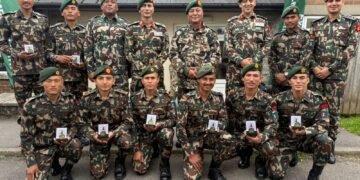 नेपाली सेनालाई बेलायतमा भएको ‘क्यामब्रेन पट्रोल २०२६’ मा स्वर्ण पदक