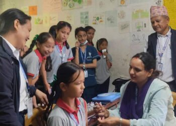 पाठेघरको मुखको क्यान्सरविरुद्ध तनहुँका दुई हजार पाँच सय ४८ किशोरीलाई एचपिभी खोप